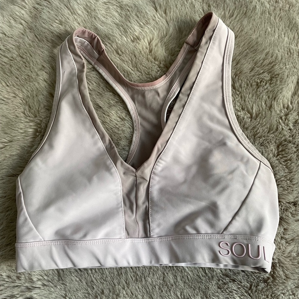 Soul Cycle Baby Pink Sports Bra - S